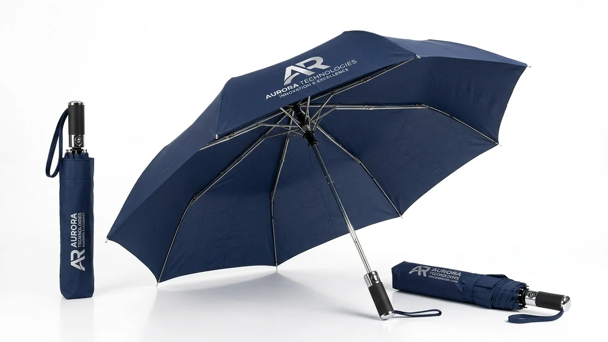 Sombrillas publicitarias personalizadas con logo empresarial en Colombia